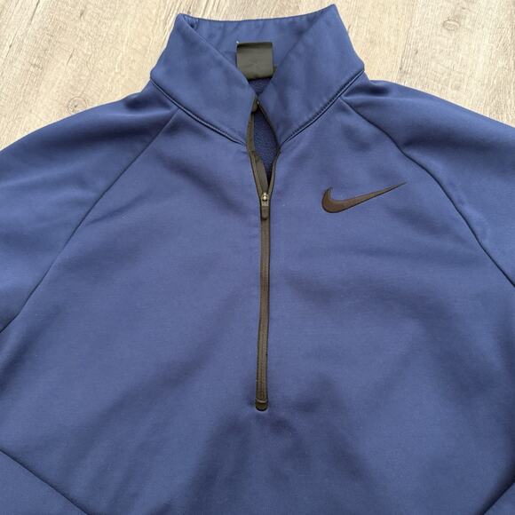 NIKE Dri-Fit 1/4 Zip Pullover Mens Small Blue Therma Fleece AQ5253-429 - Picture 1 of 7